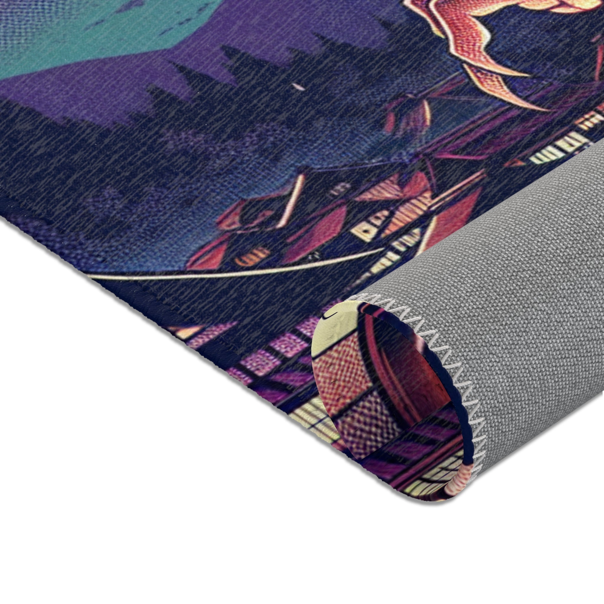 Yokai Area Rug with Traditional Japanese Folklore Design