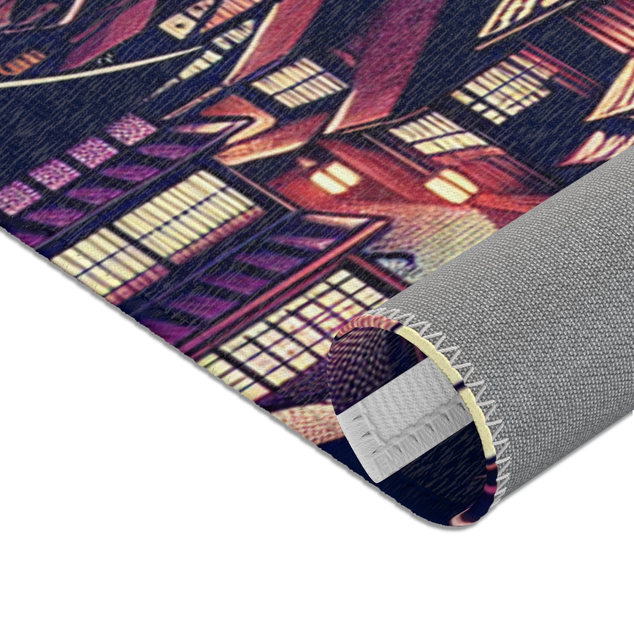 Yokai Area Rug with Traditional Japanese Folklore Design