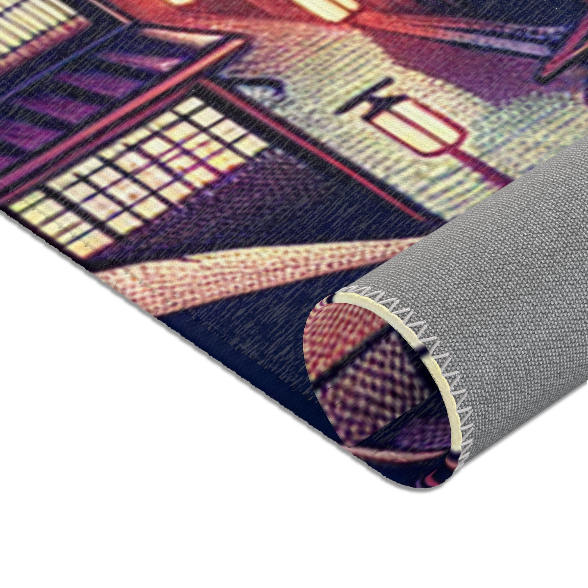 Yokai Area Rug with Traditional Japanese Folklore Design