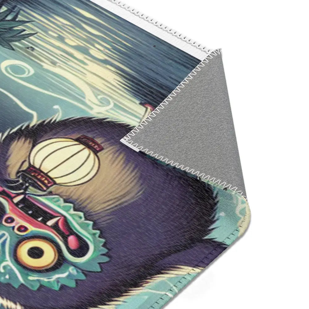 Yokai Art Area Rug with Enchanting Forest Design