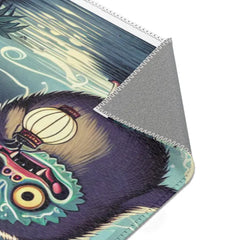 Yokai Art Area Rug with Enchanting Forest Design