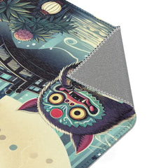 Yokai Art Area Rug with Enchanting Forest Design