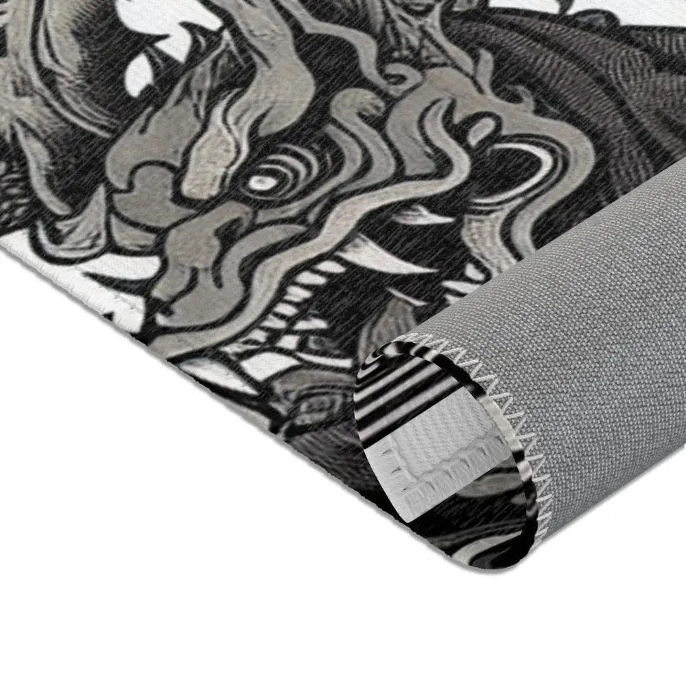 Yokai Art Area Rug with Historic Japanese Folklore Design
