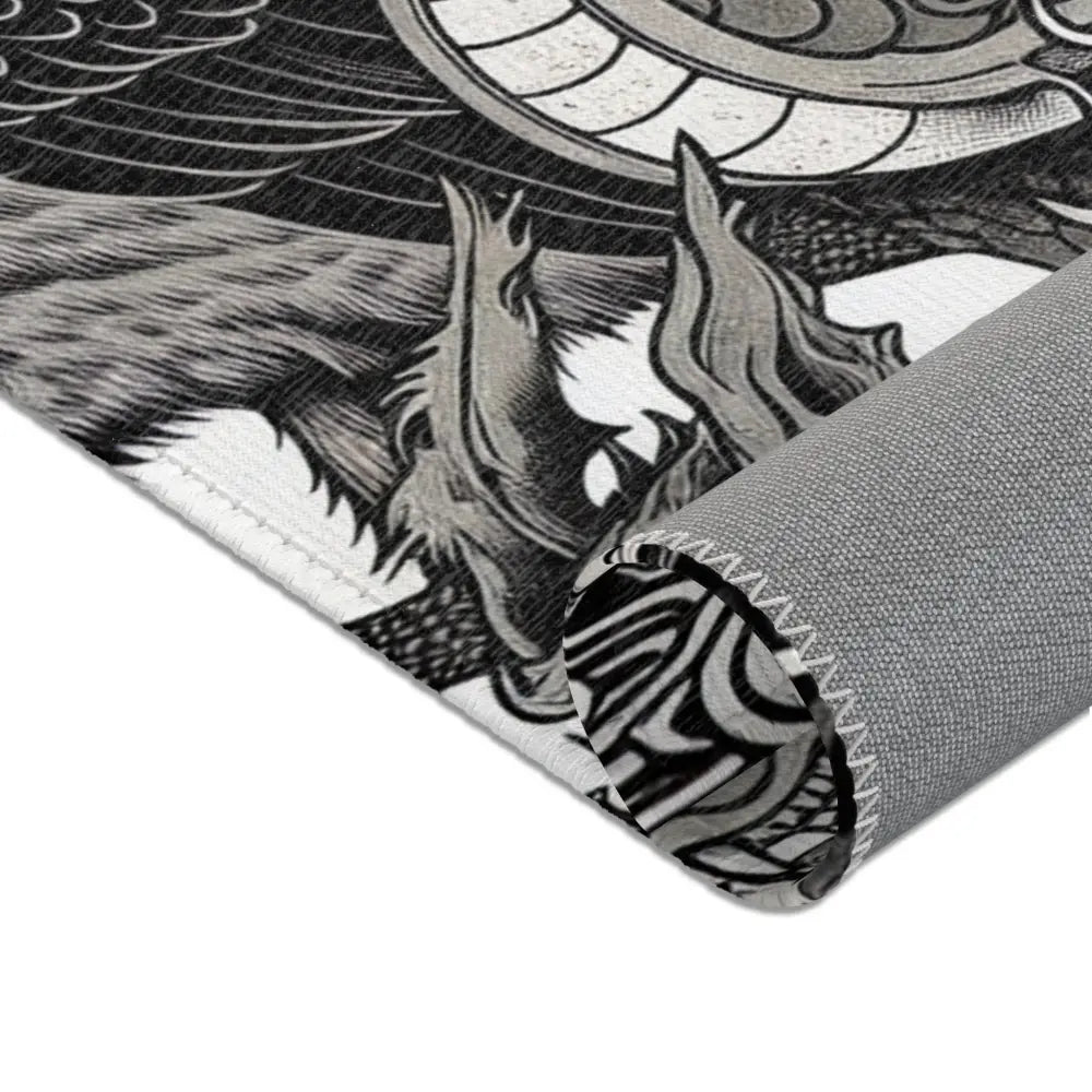 Yokai Art Area Rug with Historic Japanese Folklore Design