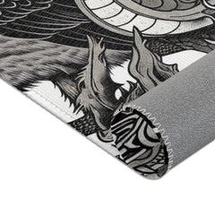 Yokai Art Area Rug with Historic Japanese Folklore Design