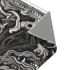 Yokai Art Area Rug with Historic Japanese Folklore Design