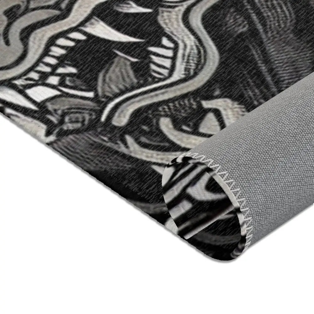 Yokai Art Area Rug with Historic Japanese Folklore Design