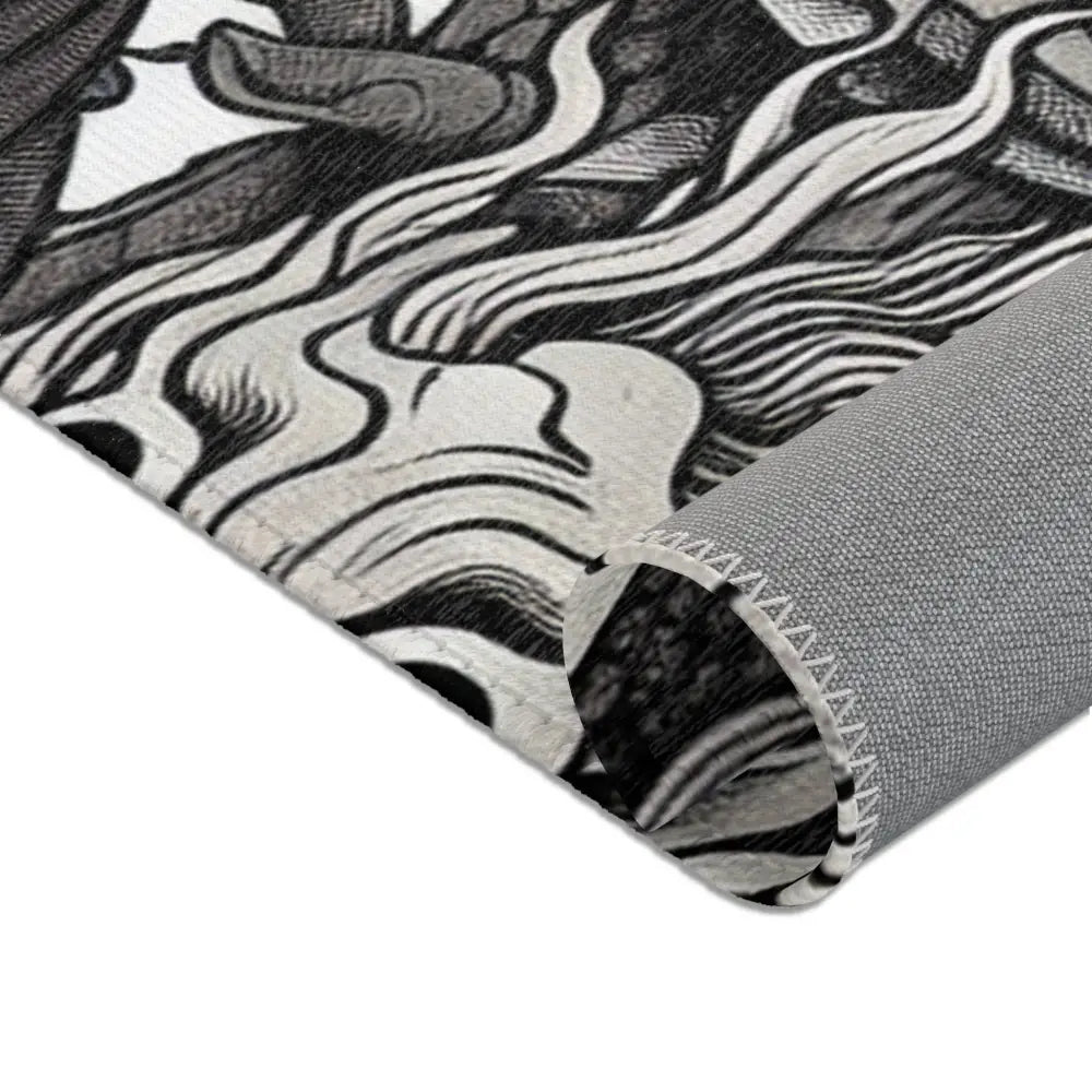 Yokai Art Area Rug with Historic Japanese Folklore Design