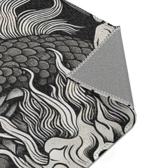 Yokai Art Area Rug with Historic Japanese Folklore Design