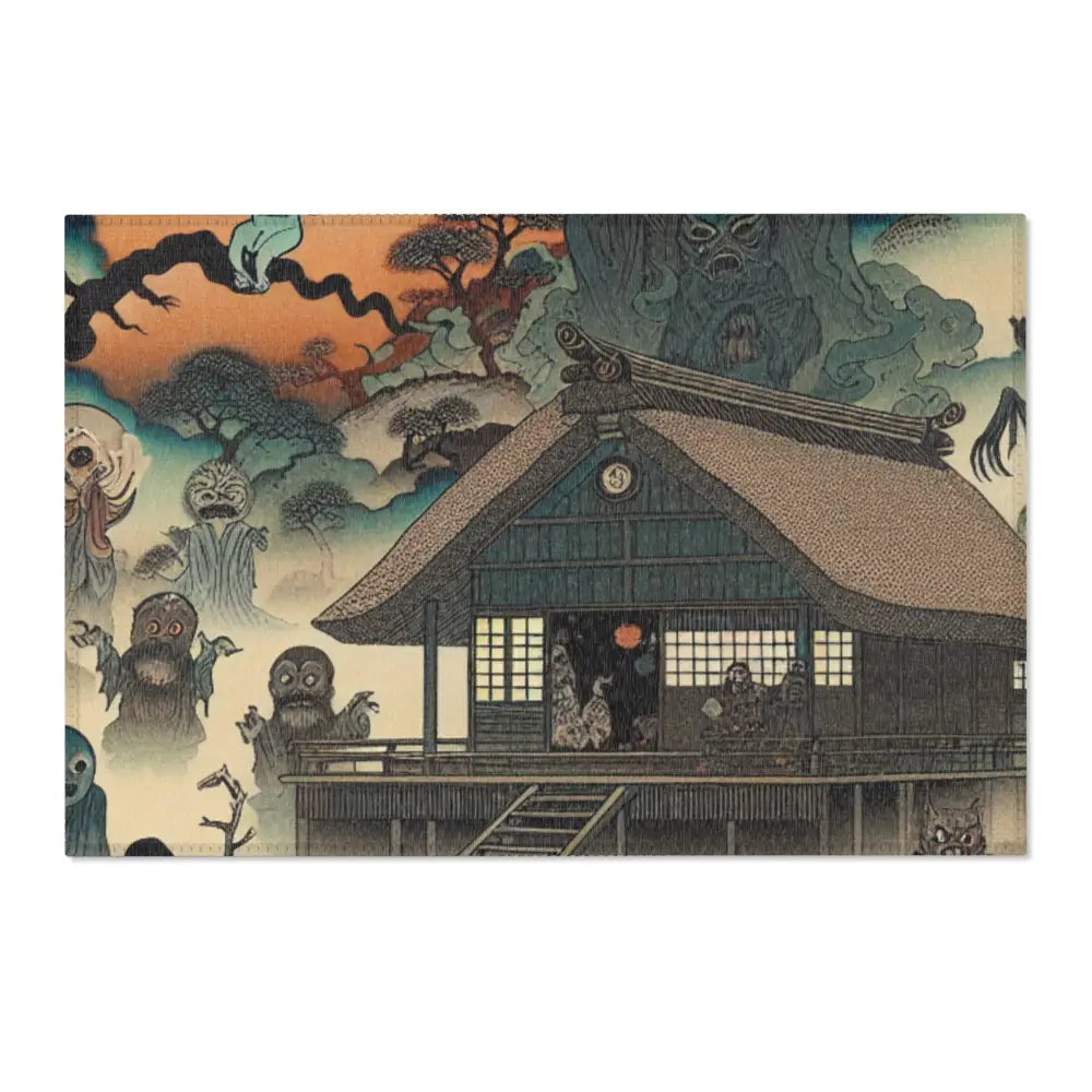 Yokai Enchanting Area Rug Inspired by Ancient Japanese