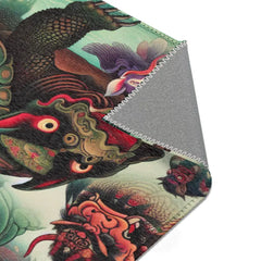 Yokai-Inspired Area Rug Showcasing Legendary Creatures