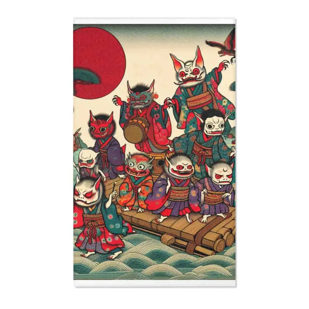 Yokai-Inspired Area Rug with Ancient Japanese Folklore