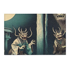 Yokai-Inspired Area Rug with Japanese Folklore Design 36’’