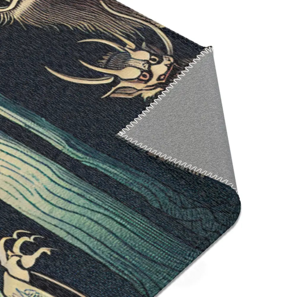 Yokai-Inspired Area Rug with Japanese Folklore Design