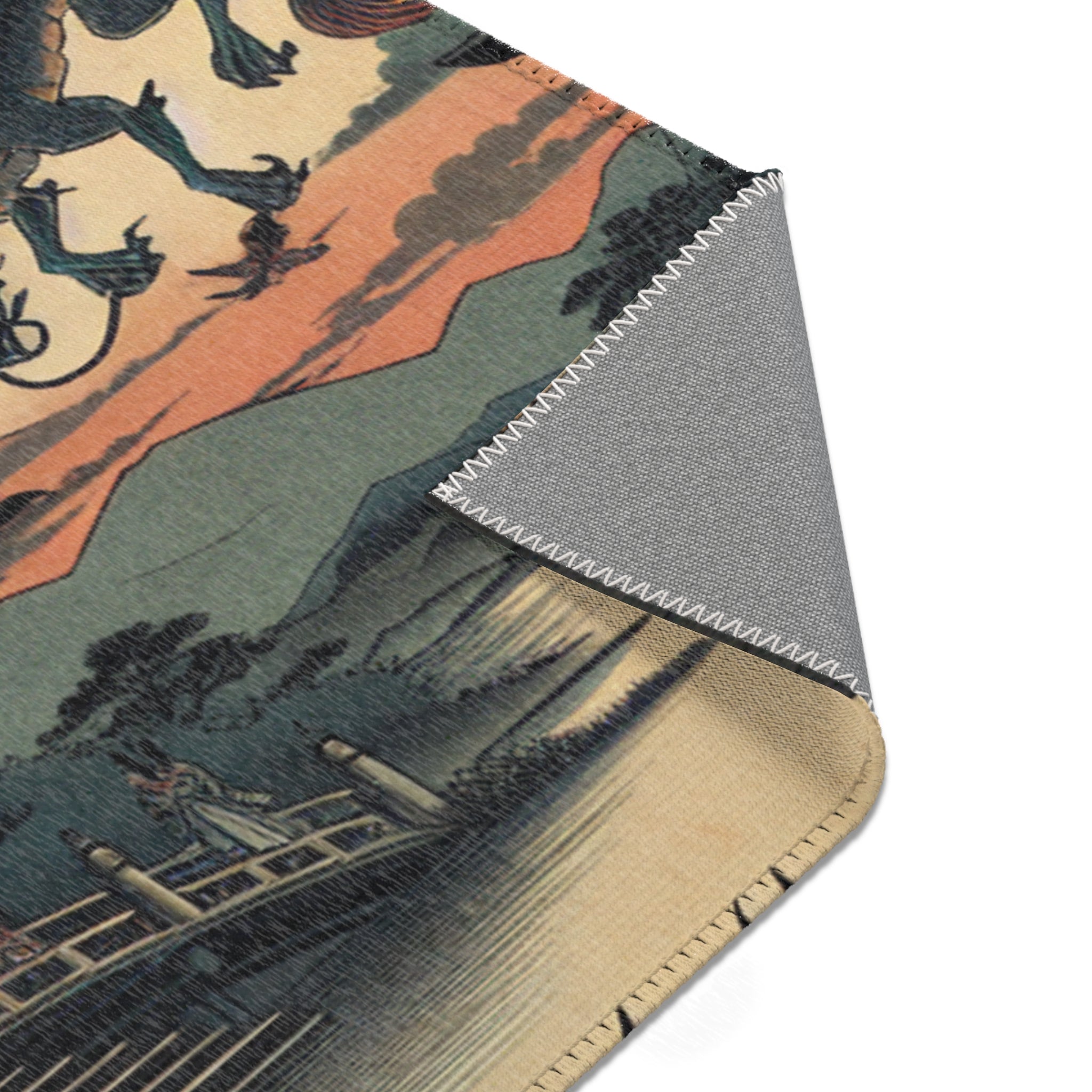 Yokai-Inspired Area Rug with Japanese Folklore Design