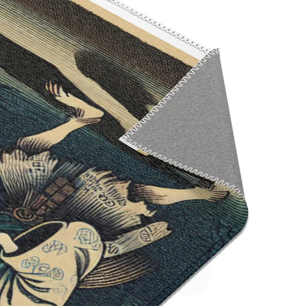 Yokai-Inspired Area Rug with Japanese Folklore Design