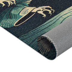 Yokai-Inspired Area Rug with Japanese Folklore Design