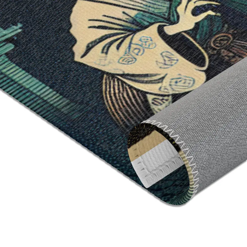 Yokai-Inspired Area Rug with Japanese Folklore Design