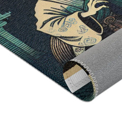 Yokai-Inspired Area Rug with Japanese Folklore Design