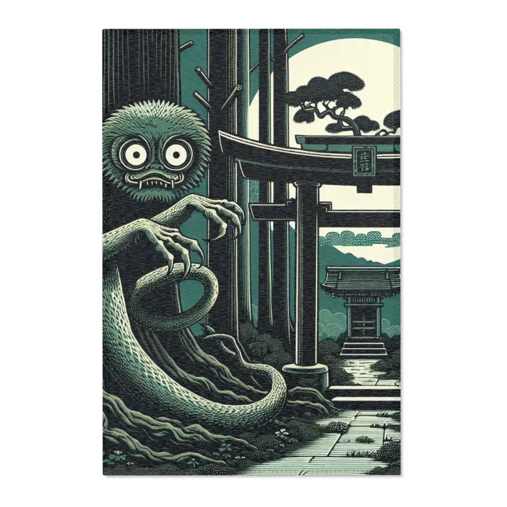 Yokai-Inspired Area Rug with Mystical Japanese Folklore