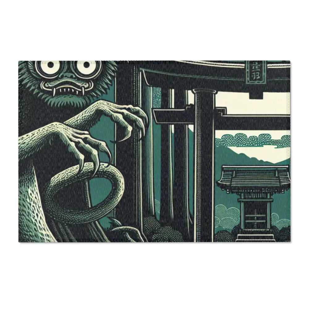 Yokai-Inspired Area Rug with Mystical Japanese Folklore