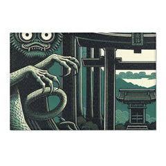 Yokai-Inspired Area Rug with Mystical Japanese Folklore