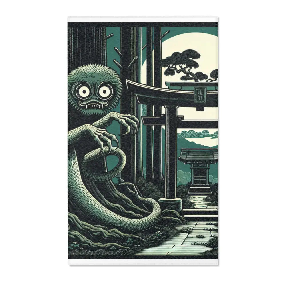 Yokai-Inspired Area Rug with Mystical Japanese Folklore