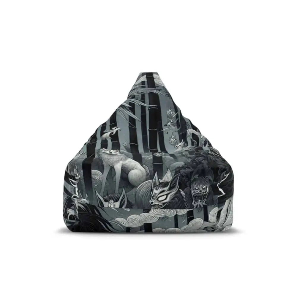 Yokai Inspired Bean Bag Chair Cover with Hand Painted