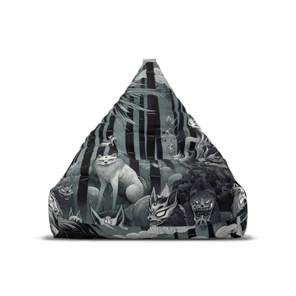 Yokai Inspired Bean Bag Chair Cover with Hand Painted