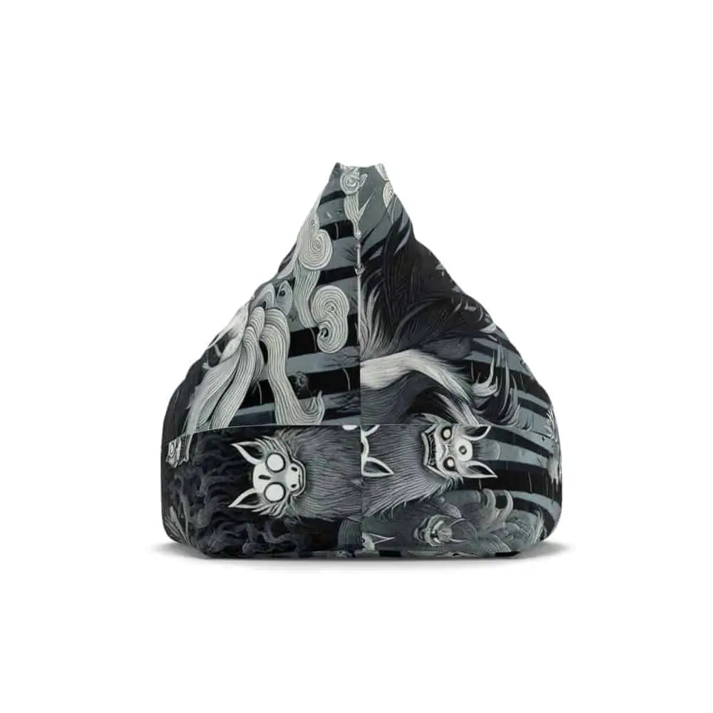 Yokai Inspired Bean Bag Chair Cover with Hand Painted Design