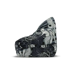 Yokai Inspired Bean Bag Chair Cover with Hand Painted Design