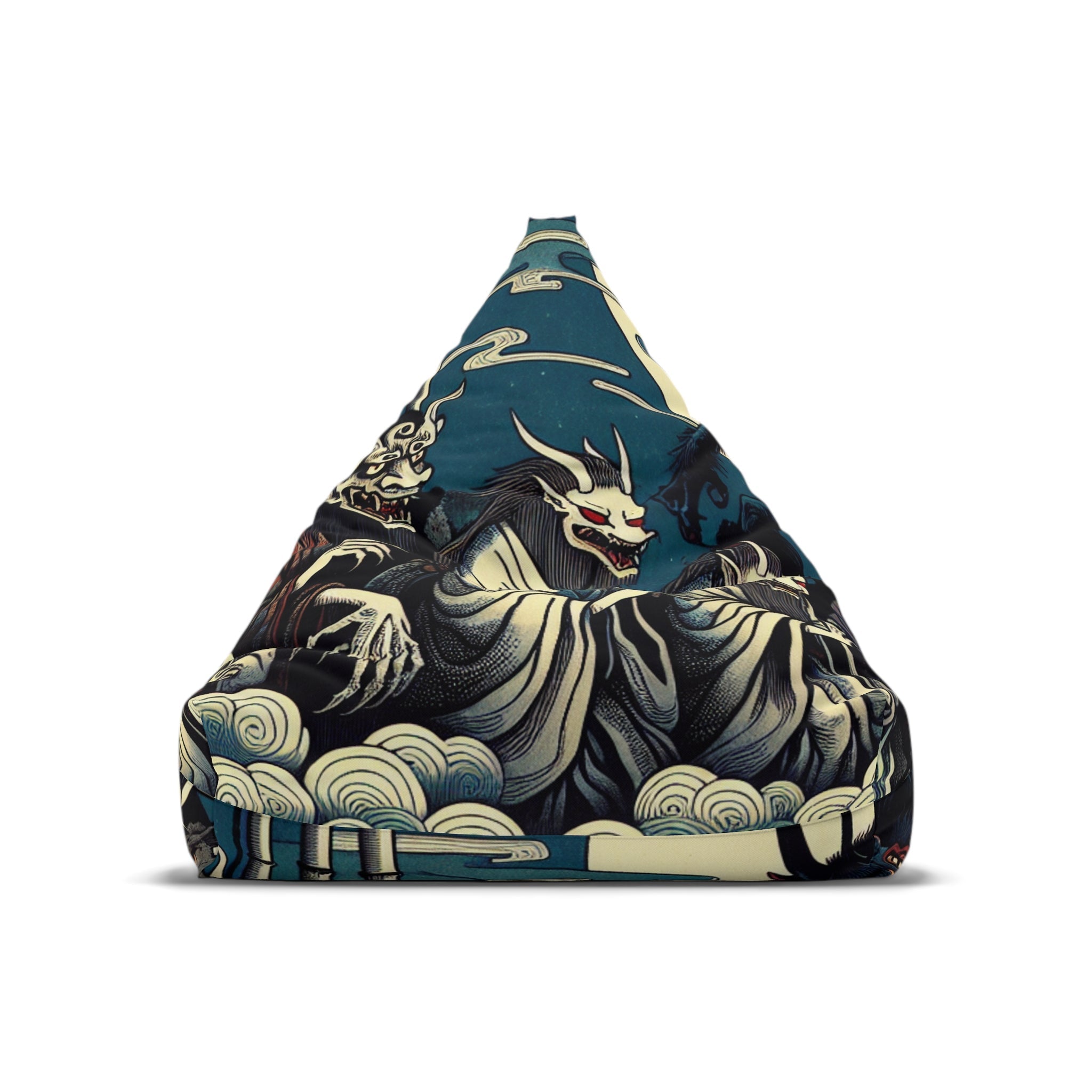 Yokai Night Scene Bean Bag Chair Cover 38’’ × 42’’ 29’’