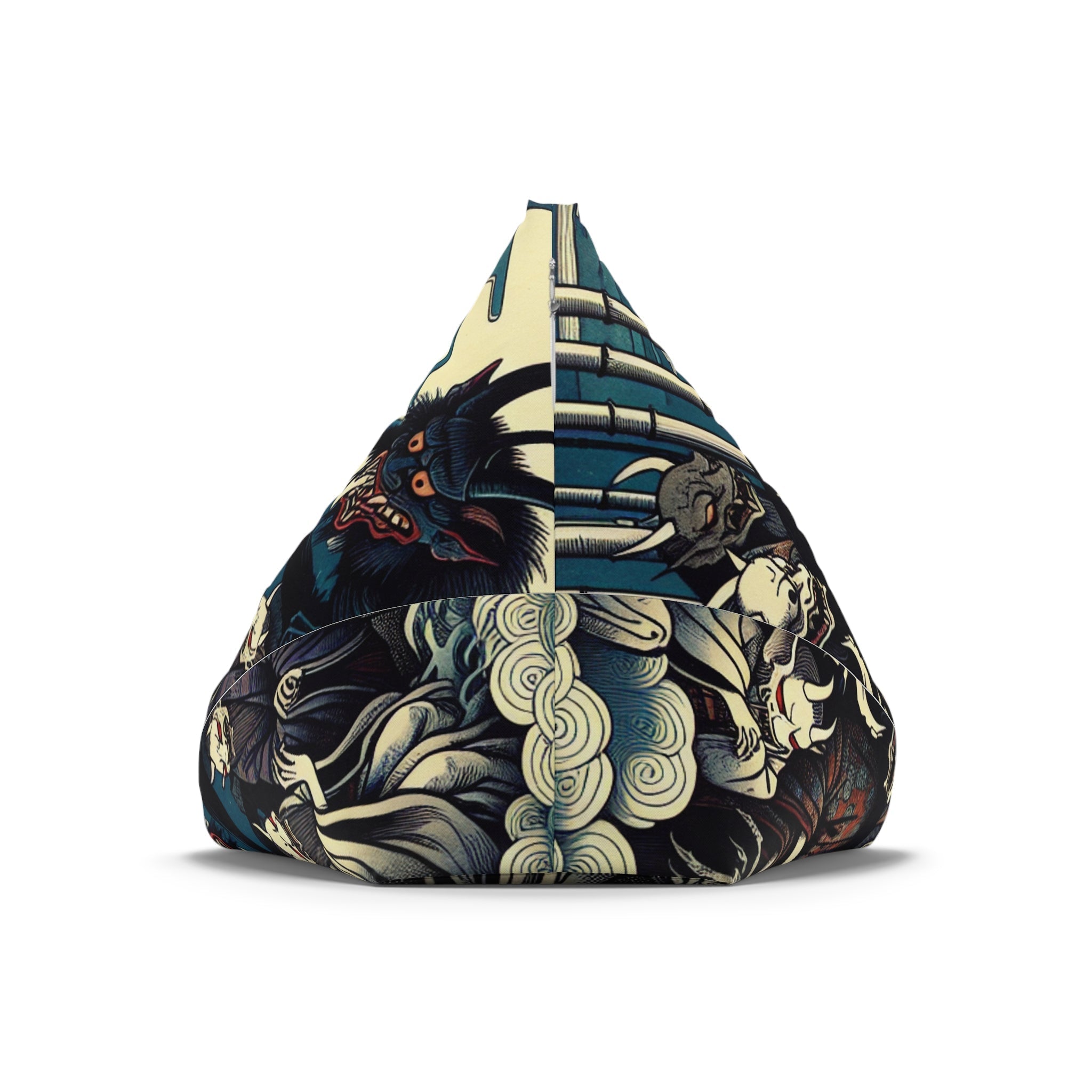 Yokai Night Scene Bean Bag Chair Cover