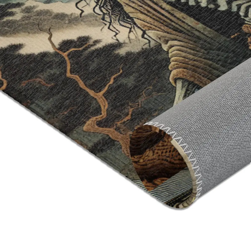 Yokai Scene Area Rug Inspired by Japanese Folklore