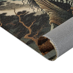 Yokai Scene Area Rug Inspired by Japanese Folklore