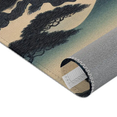 Yokai Scene Area Rug with Kappa and Kitsune Design