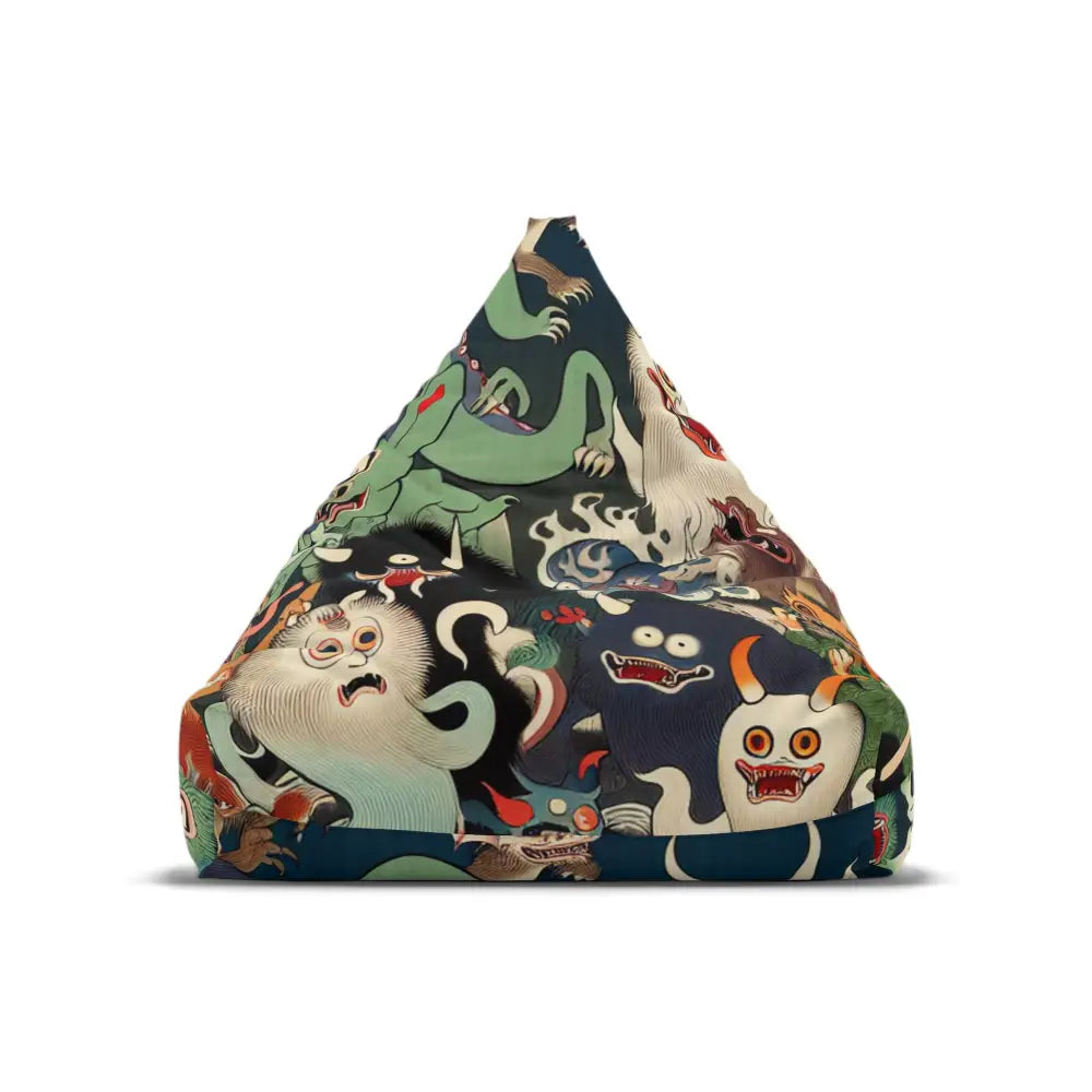 Yokai Scroll Area Rug with Japanese Folklore Design 38’’ ×