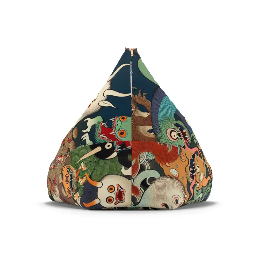 Yokai Scroll Area Rug with Japanese Folklore Design