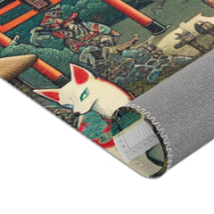 Yokai-Themed Area Rug with Intricate Ukiyo-e Style Design