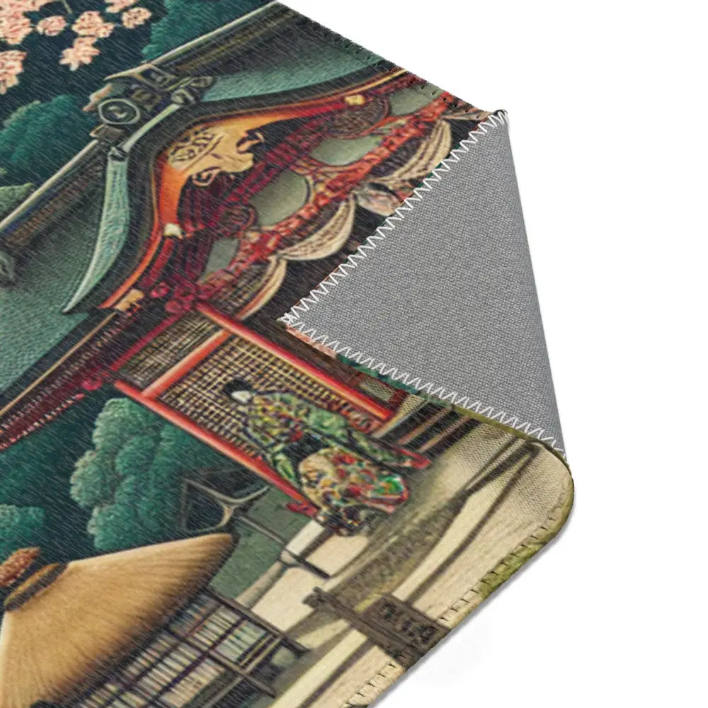 Yokai-Themed Area Rug with Intricate Ukiyo-e Style Design