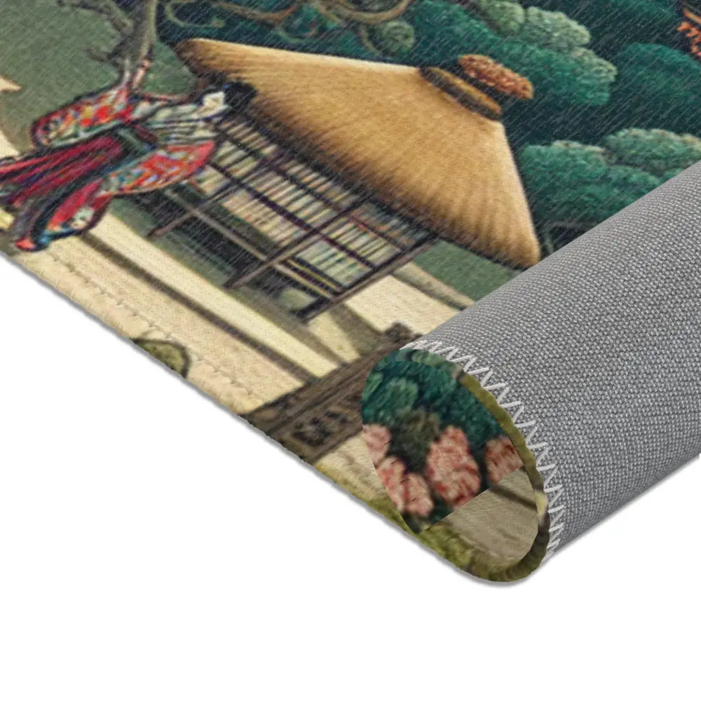 Yokai-Themed Area Rug with Intricate Ukiyo-e Style Design