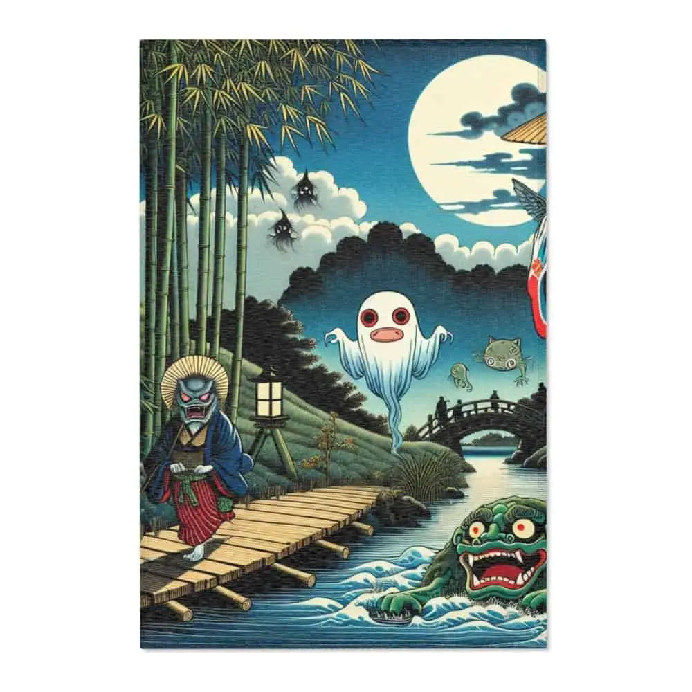 Yokai-Themed Area Rug with Striking Details Depict Japanese