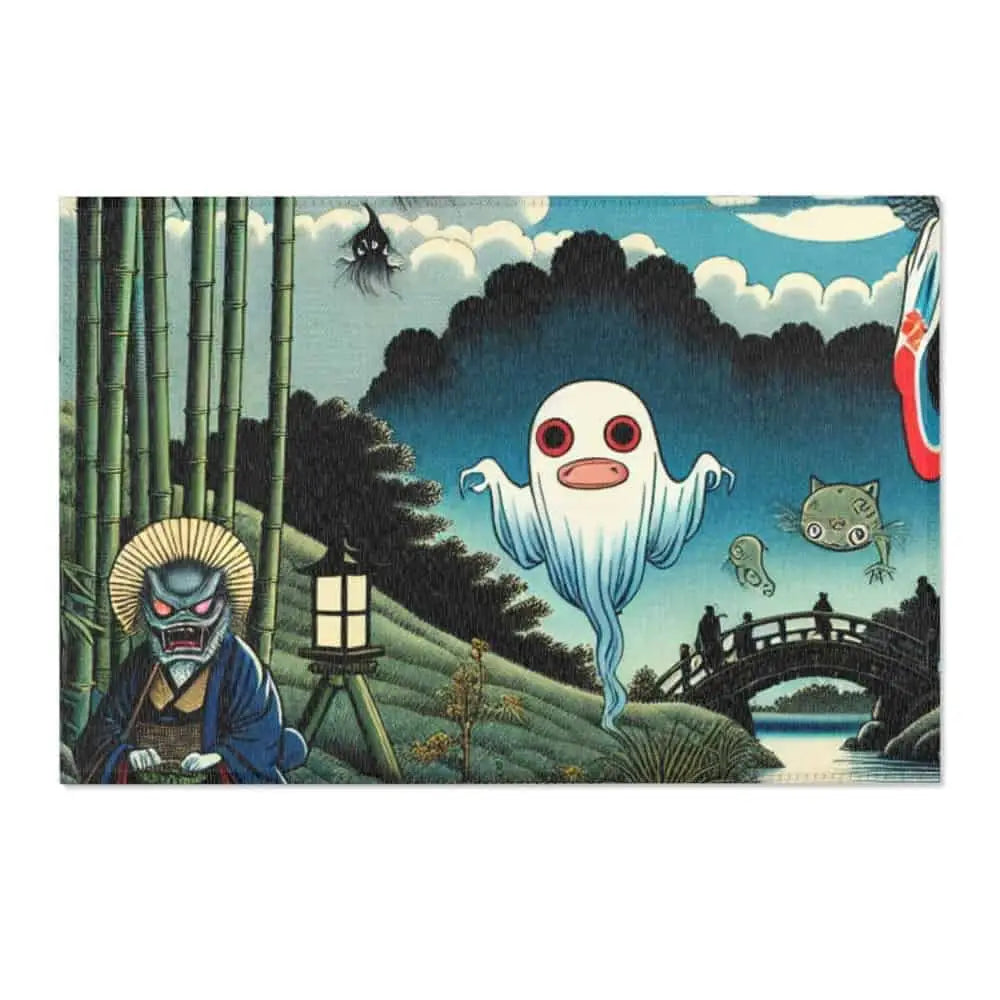 Yokai-Themed Area Rug with Striking Details Depict Japanese