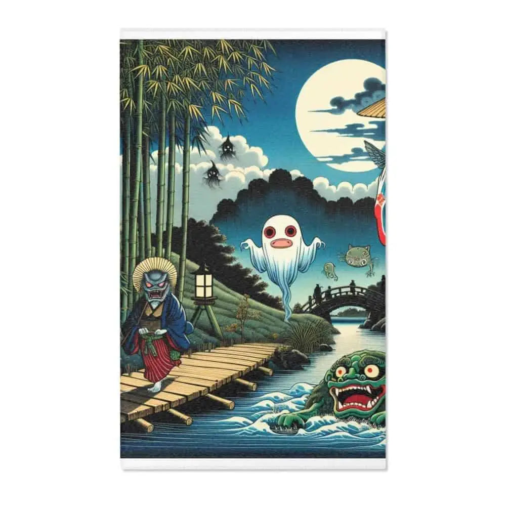 Yokai-Themed Area Rug with Striking Details Depict Japanese