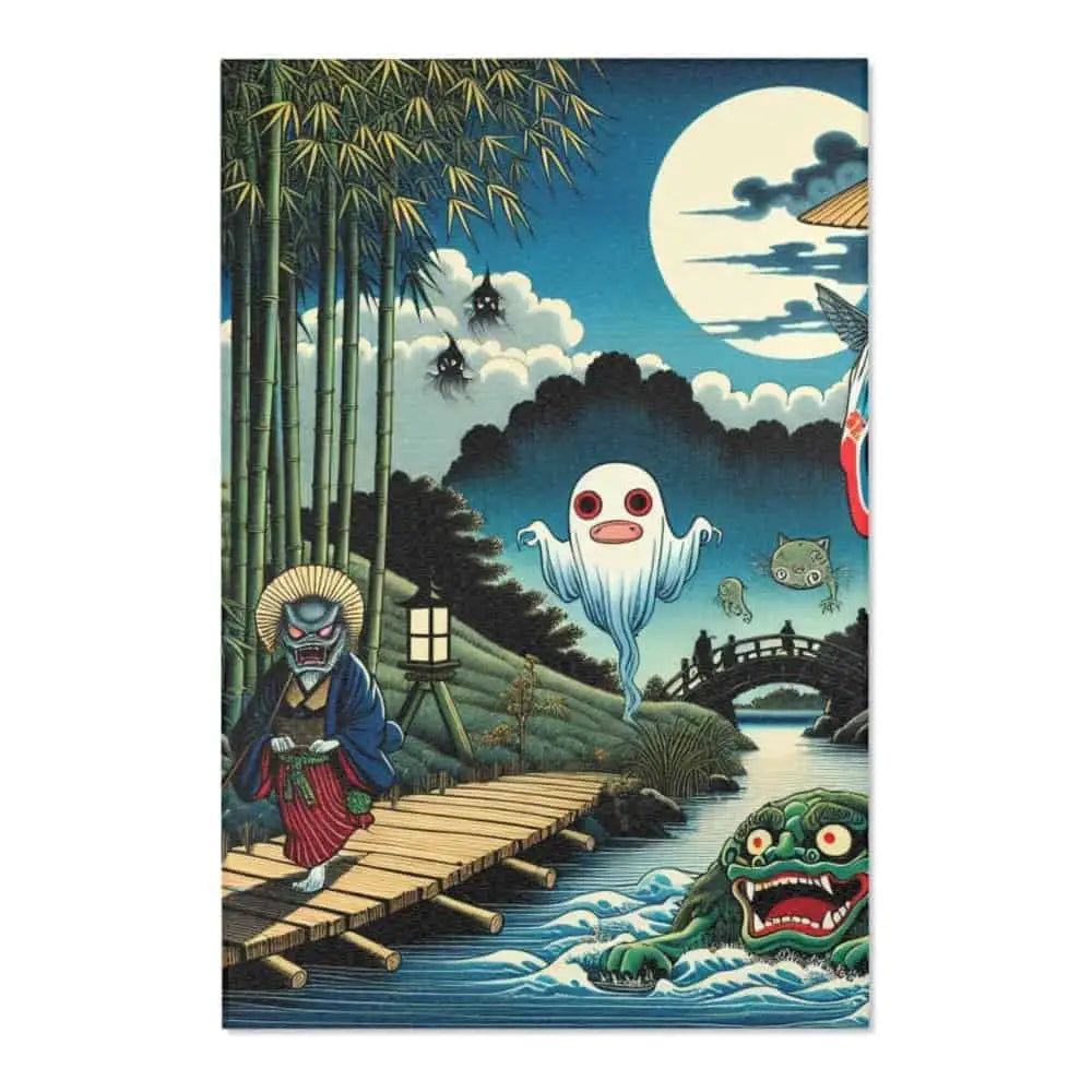 Yokai-Themed Area Rug with Striking Details Depict Japanese