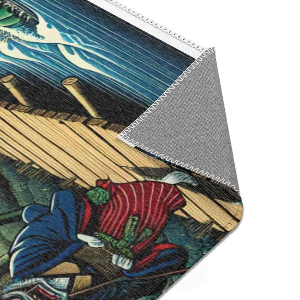 Yokai-Themed Area Rug with Striking Details Depict Japanese