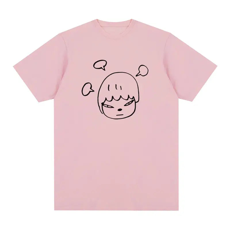 Yoshitomo Nara Aesthetic Shirt - Pink / S - T-shirts