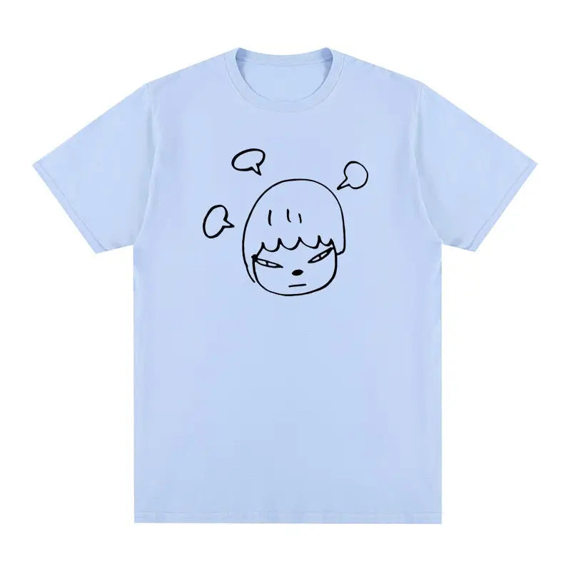 Yoshitomo Nara Aesthetic Shirt - Sky blue / S - T-shirts
