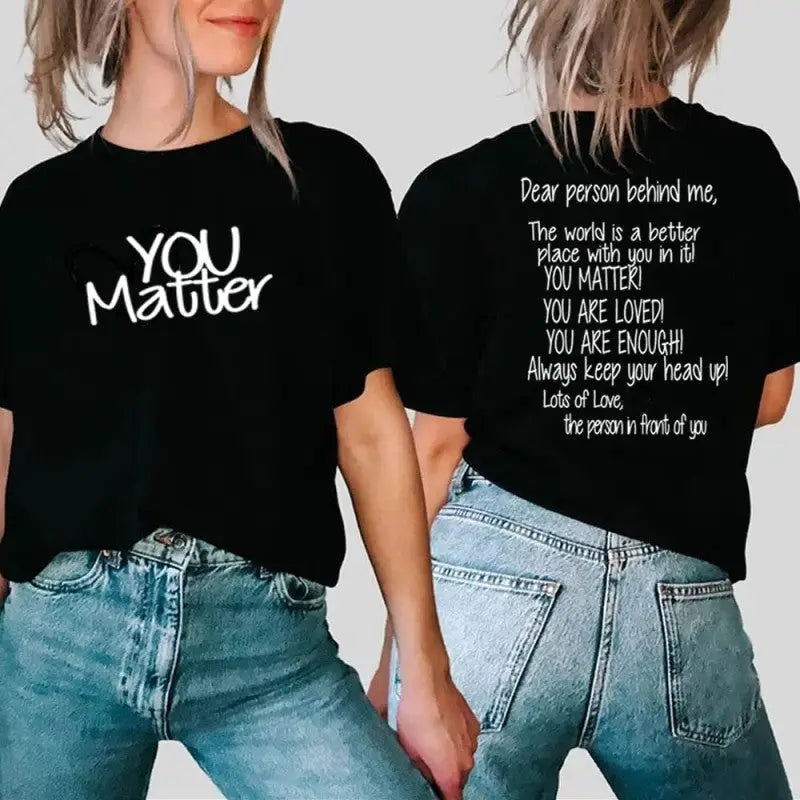 You Matter Solid Color Unisex T-Shirt - Black / S