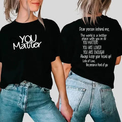 You Matter Solid Color Unisex T-Shirt - Black / S